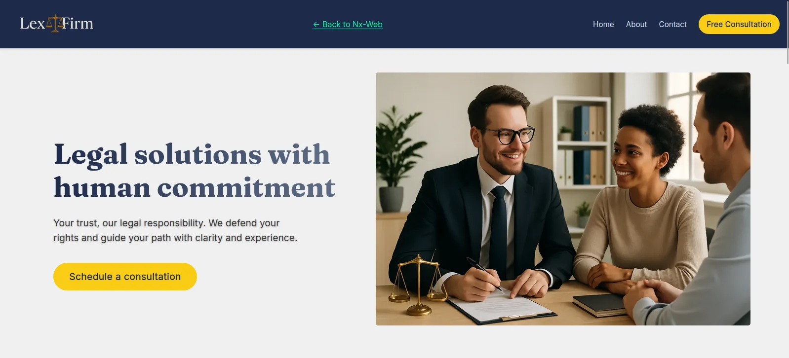 Lawyer Website Screenshot