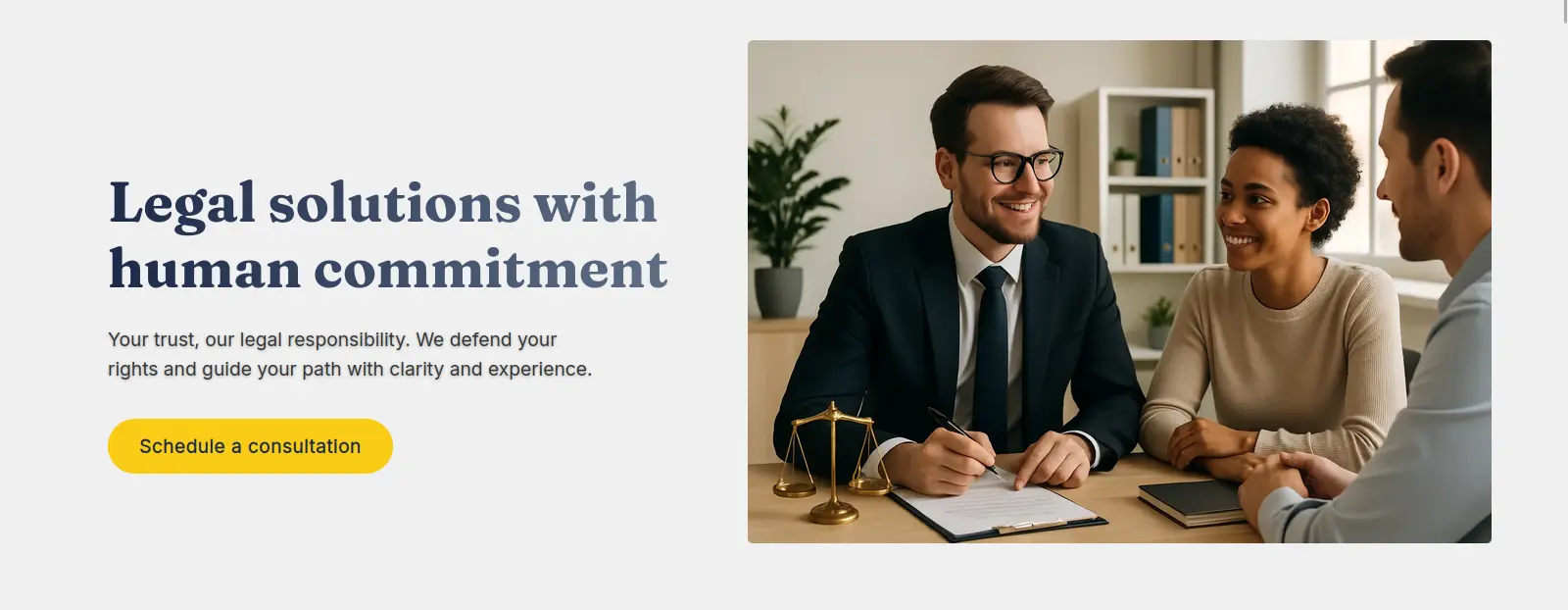 Screenshot of Law Firm Website